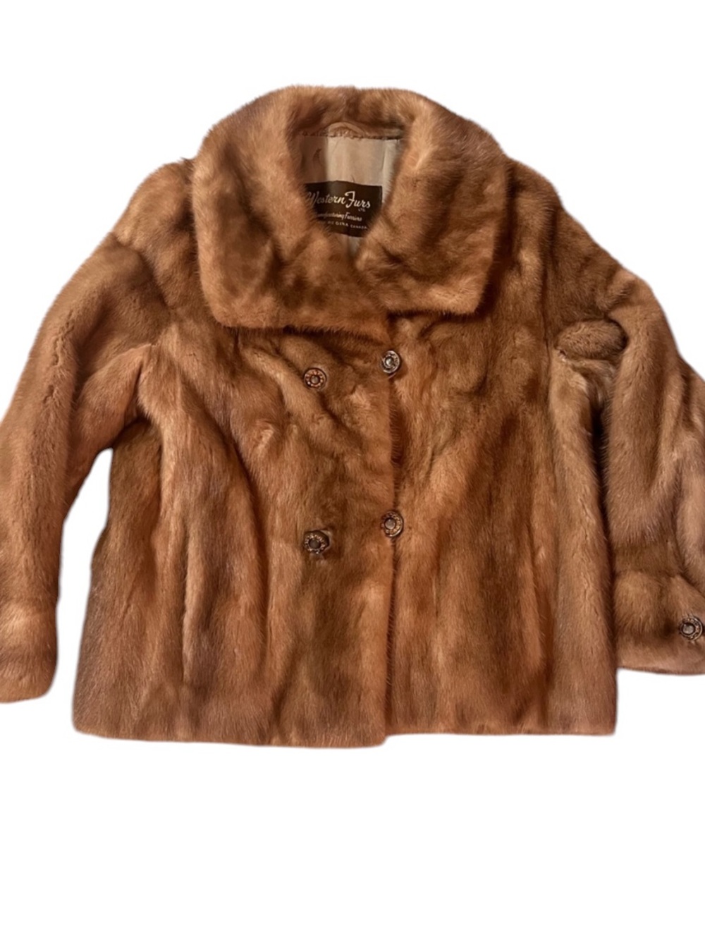 Vintage WESTERN FURS Mink Fur Coat Cognac/Brown
20” chest. S/M - Picture 2 of 15